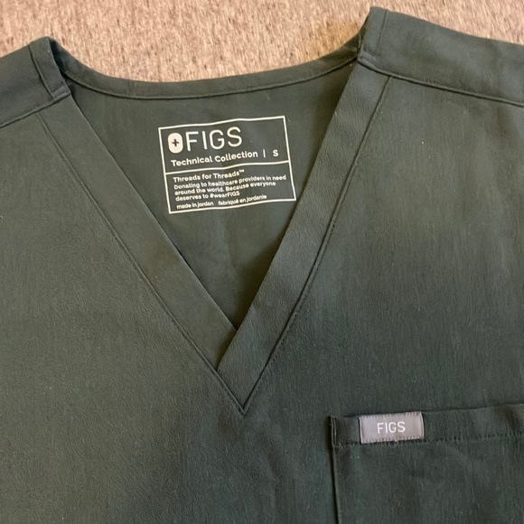 Figs Dark Green Women's Top - Picture 2 of 4
